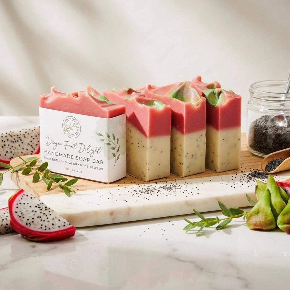 Dragonfruit Handmade Soap Bar VEGAN Cold Process Soap
