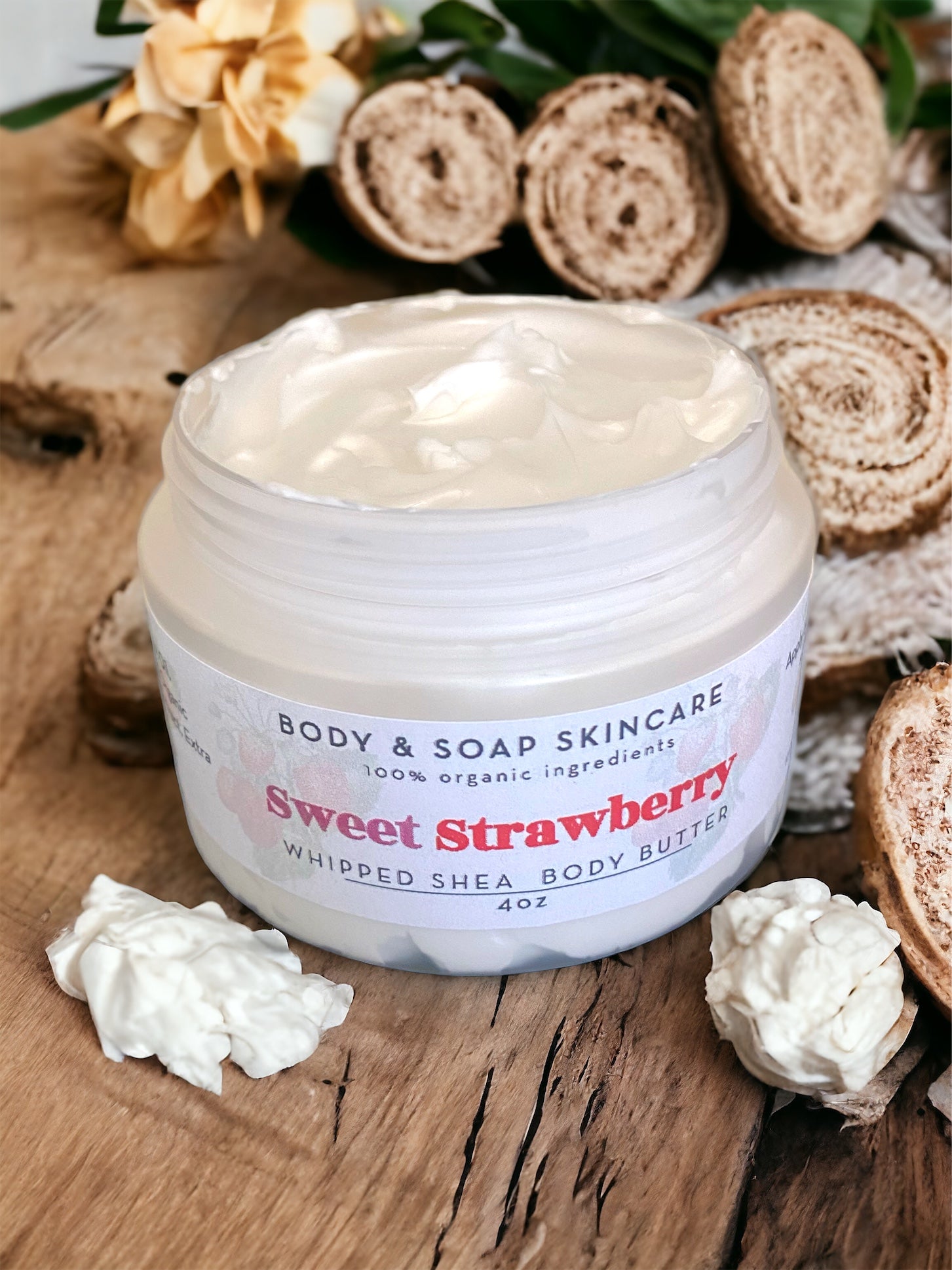 Whipped Shea Body Butter: Sweet Strawberry - Body & Soap Skincare