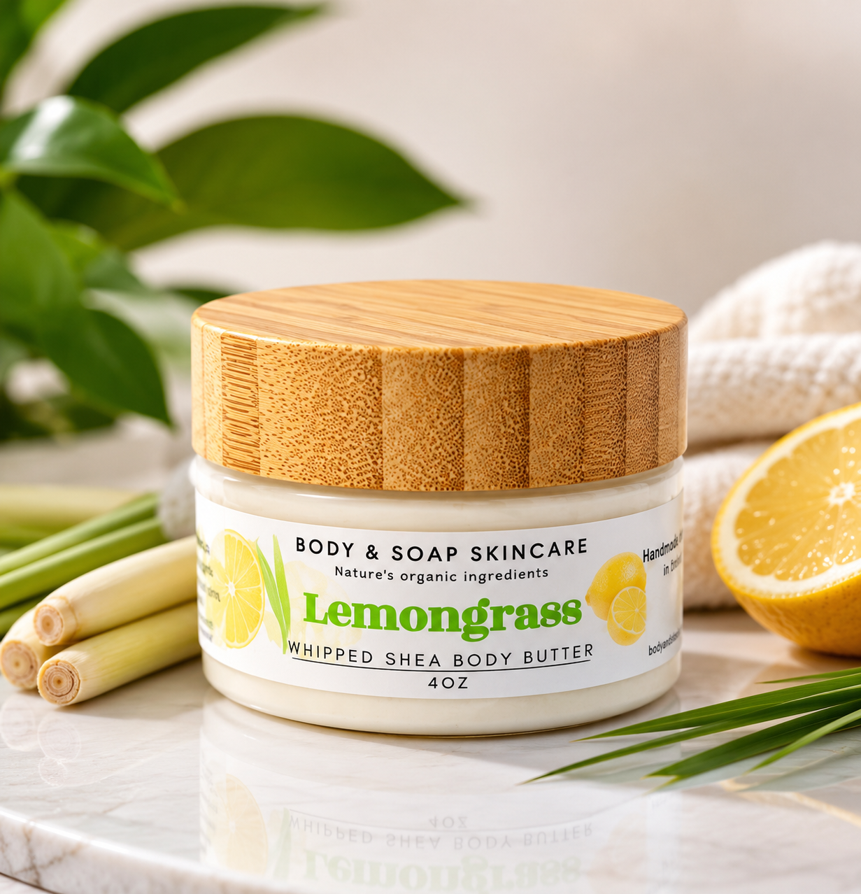 Whipped Shea Body Butter: Lemongrass