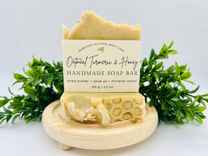 NEW Oatmeal Turmeric & Honey Handmade Soap Bar VEGAN