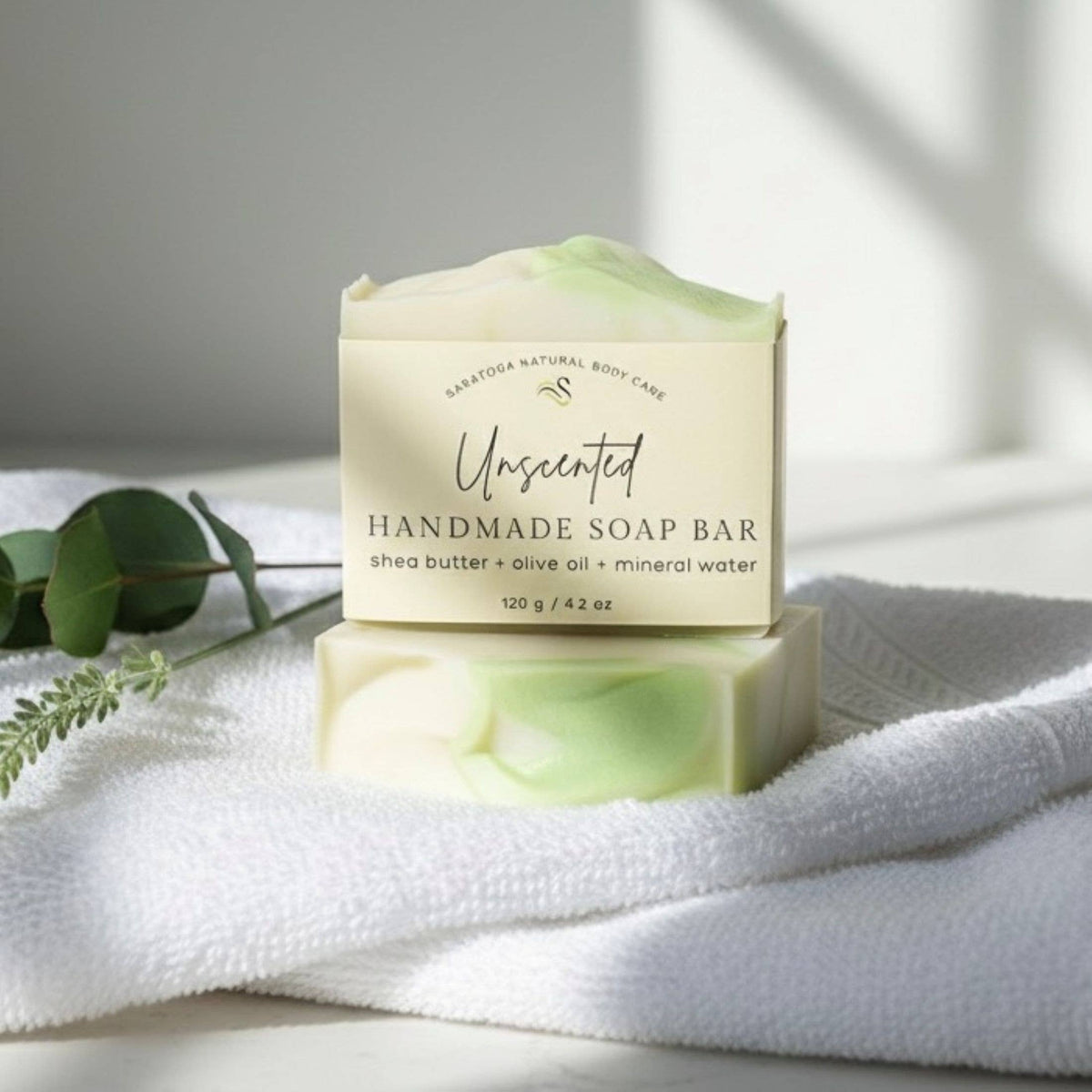 Unscented Handmade Soap Bar NATURAL VEGAN COLD PROCESS