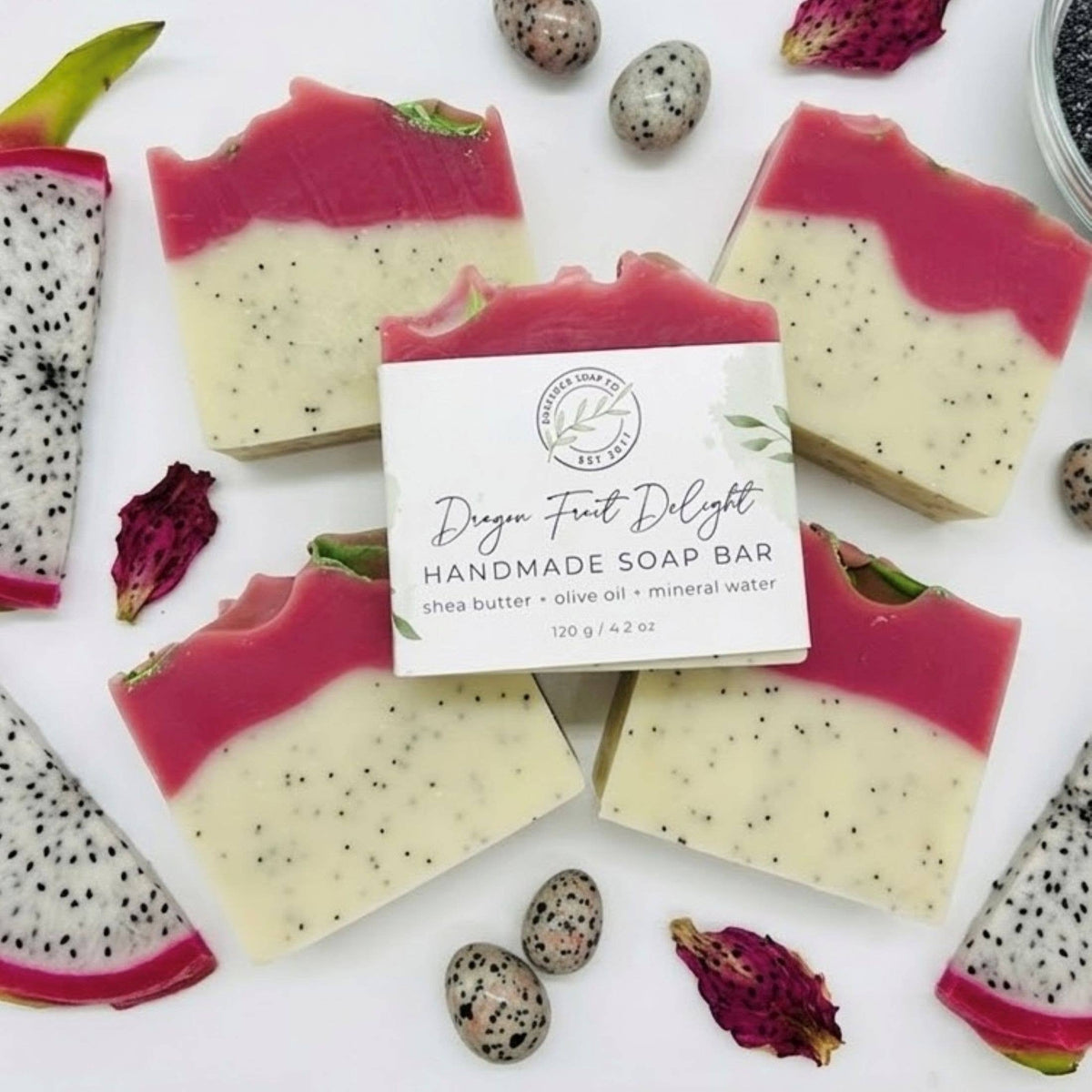 Dragonfruit Handmade Soap Bar VEGAN Cold Process Soap