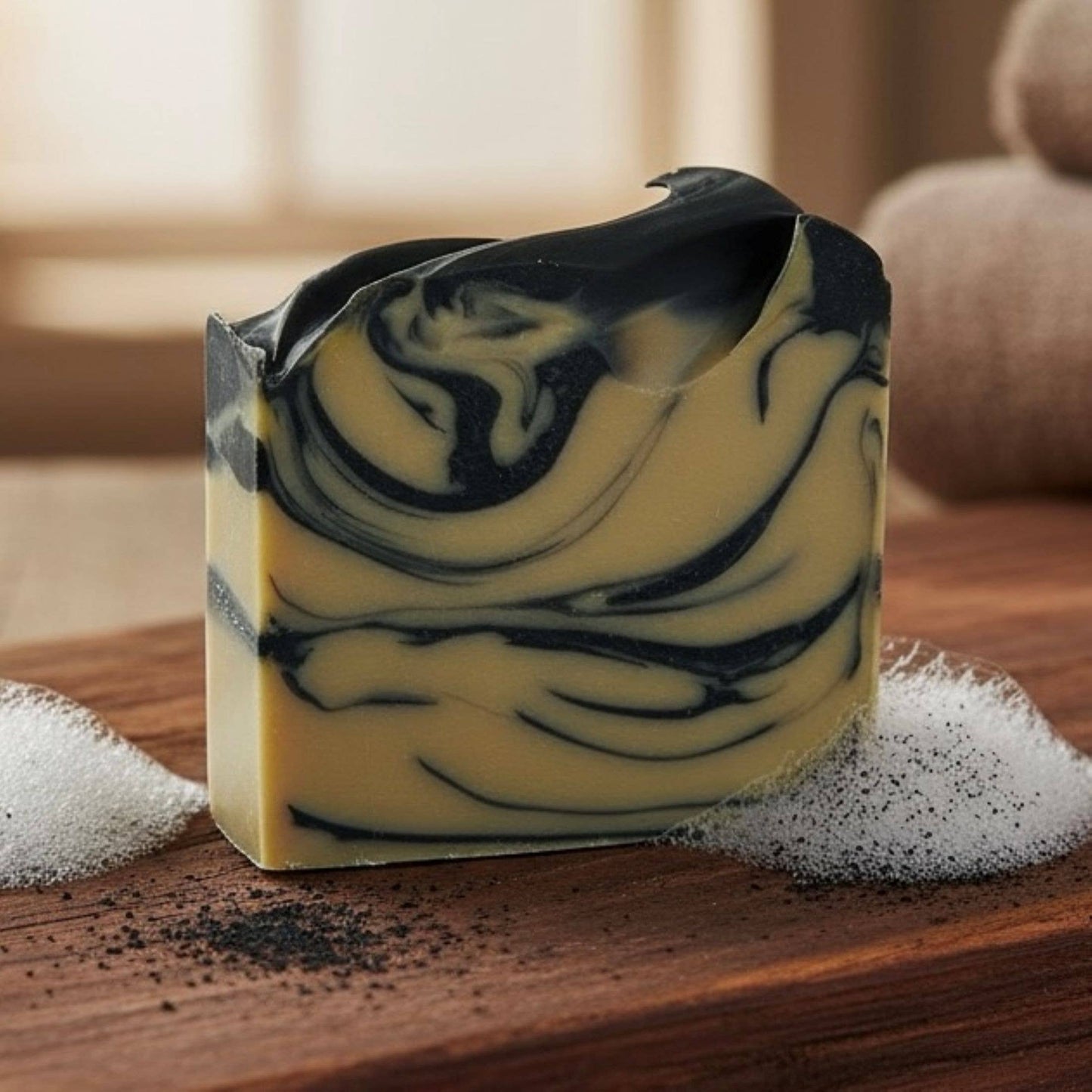 Mahogany Charcoal Handmade Soap Bar VEGAN COLD PROCESS