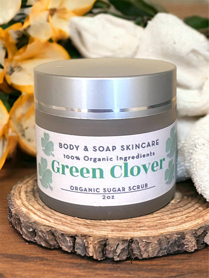 Organic Sugar Scrub: Green Clover