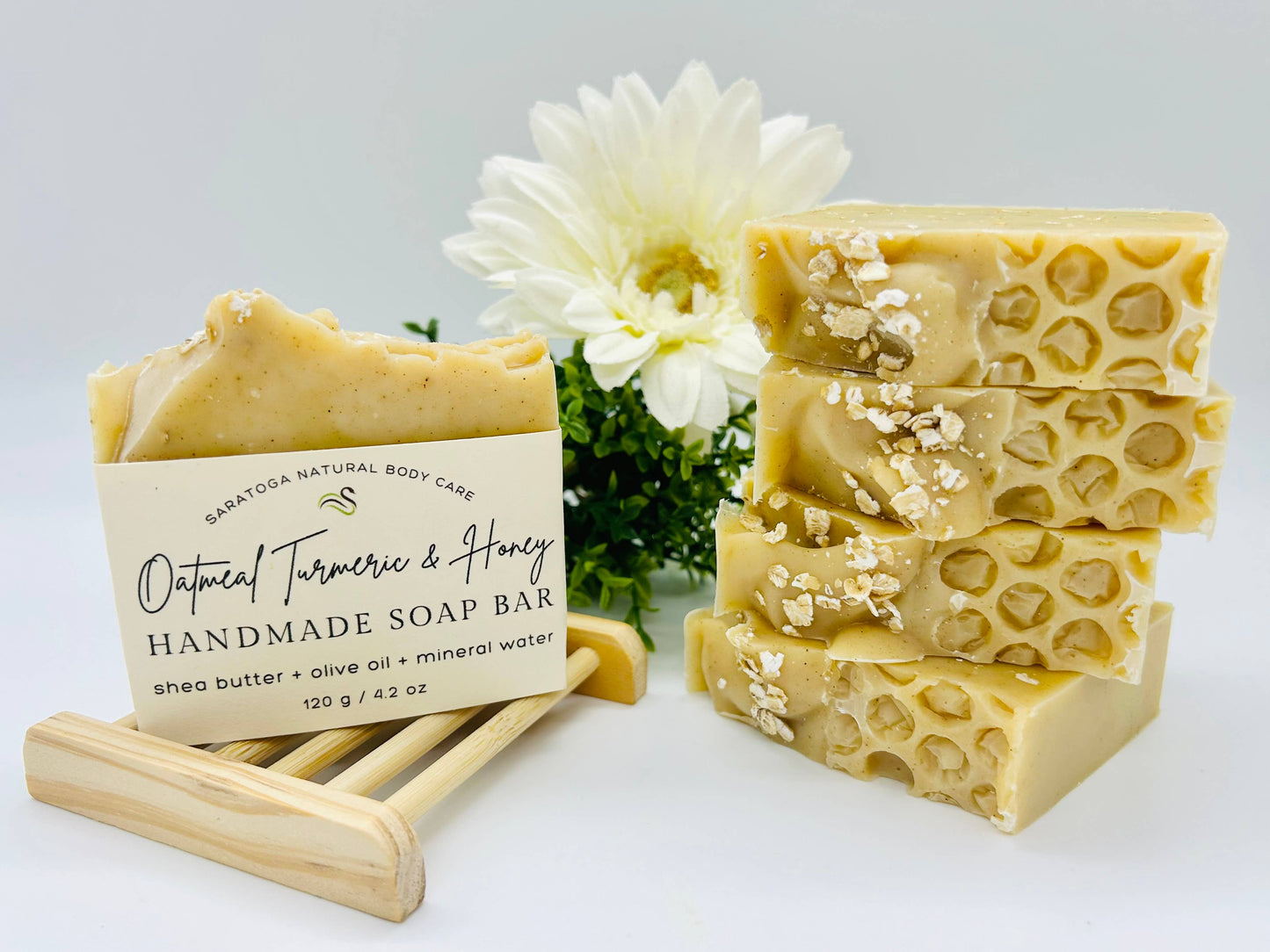 NEW Oatmeal Turmeric & Honey Handmade Soap Bar VEGAN