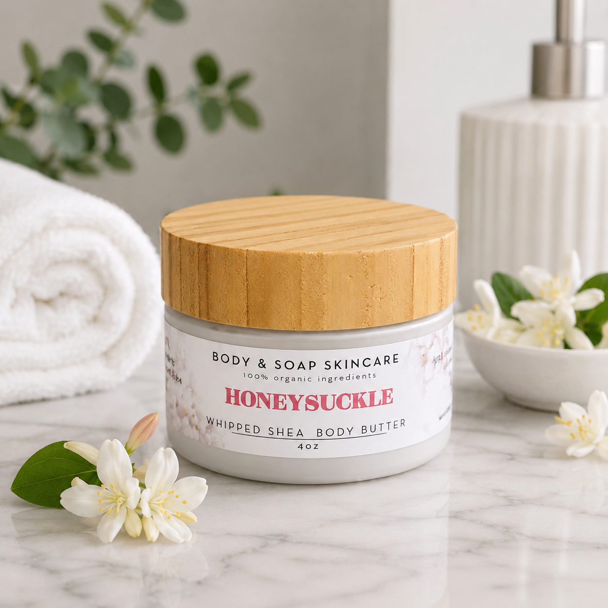 Whipped Shea Body Butter: Honey Suckle