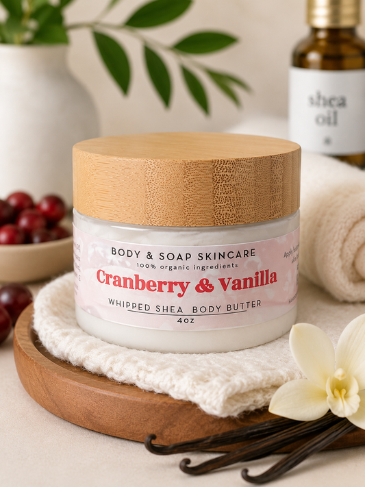 Whipped Shea Body Butter: Cranberry & Vanilla