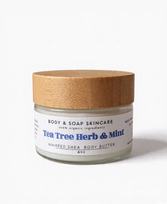 Whipped Shea Body Butter: Tea Tree Herb & Mint