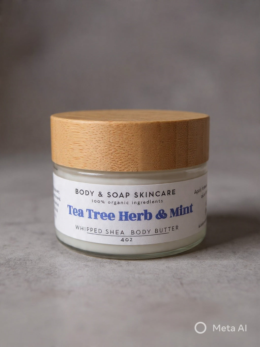 Whipped Shea Body Butter: Tea Tree Herb & Mint