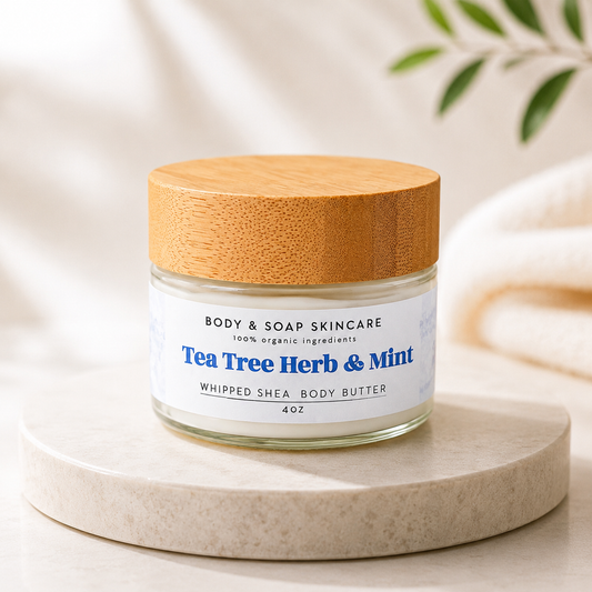 Whipped Shea Body Butter: Tea Tree Herb & Mint