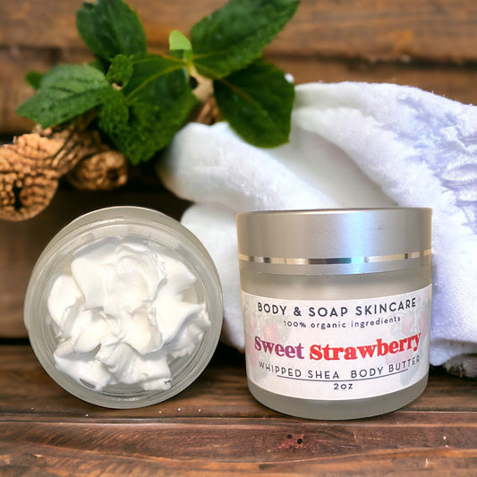 Whipped Shea Body Butter: Sweet Strawberry - Body & Soap Skincare