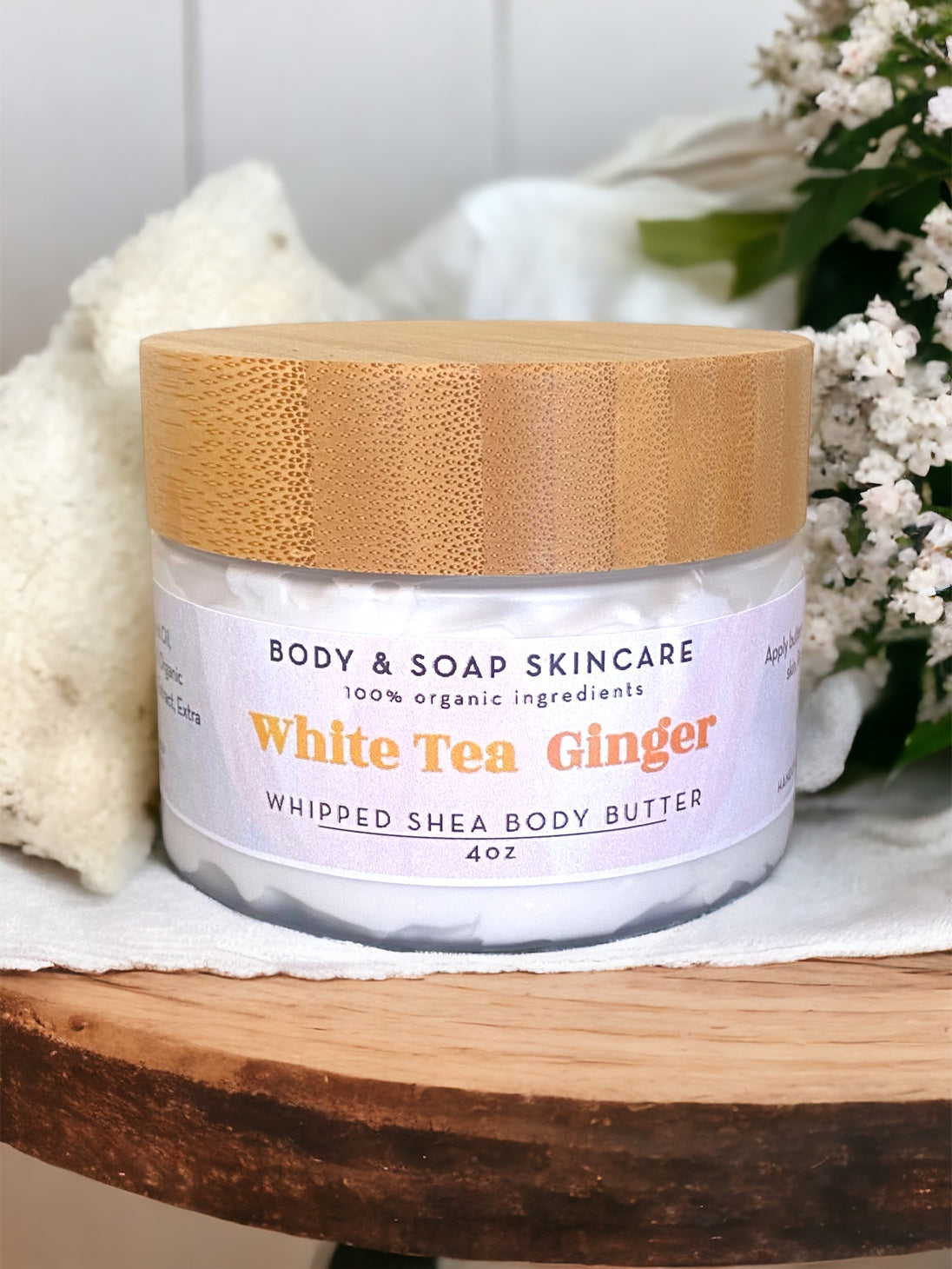 Whipped Shea Body Butter: White Tea Ginger - Body & Soap Skincare