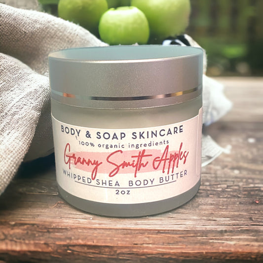Whipped Shea Body Butter: Granny Smith Apples - Body & Soap Skincare