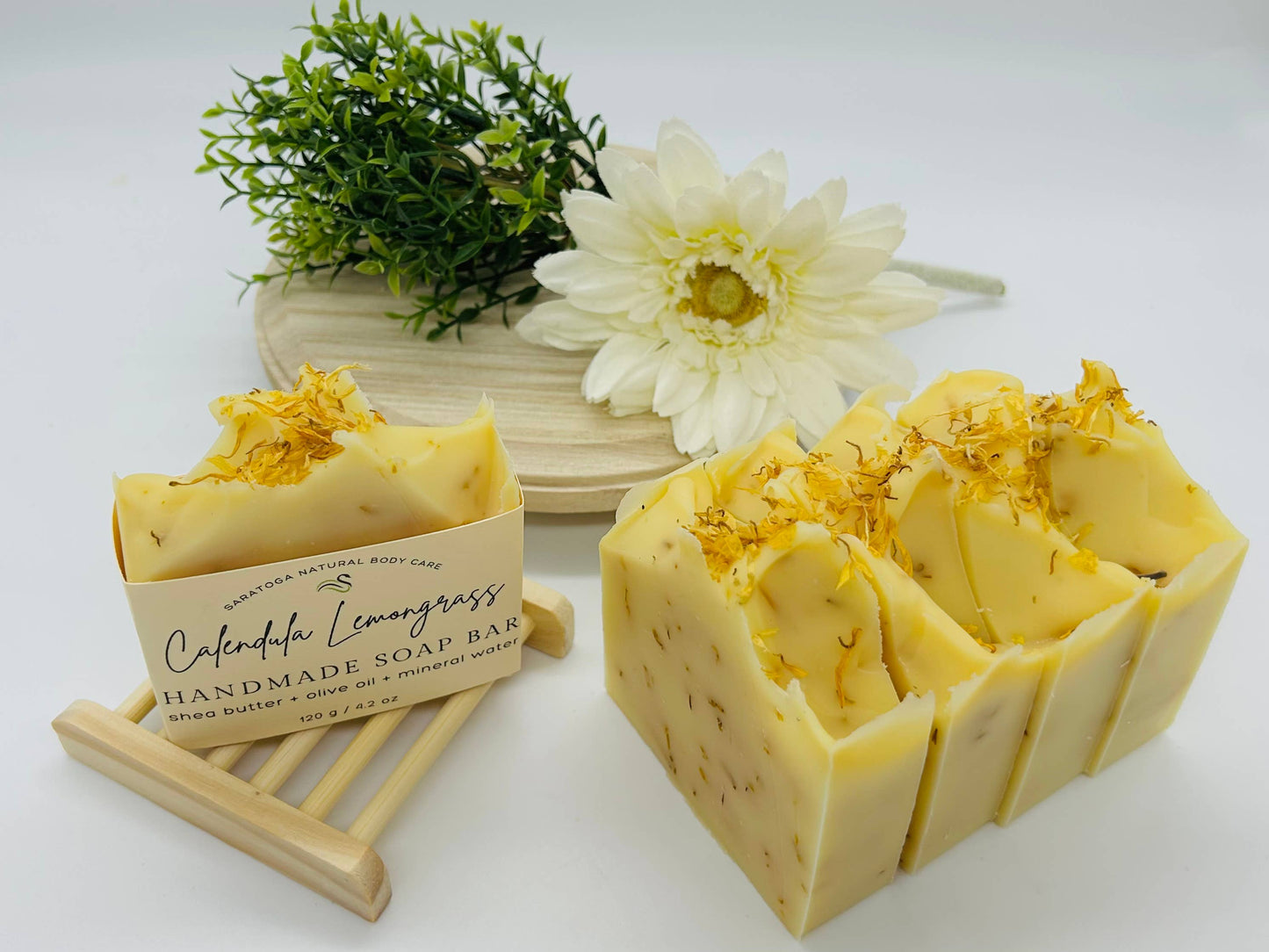 Calendula Lemongrass Handmade Soap Bar NATURAL VEGAN