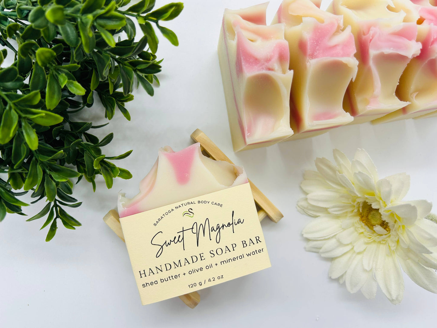 Sweet Magnolia Handmade Soap Bar VEGAN COLD PROCESS