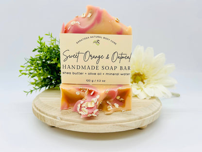 Sweet Orange Oatmeal Handmade Soap Bar VEGAN COLD PROCESS